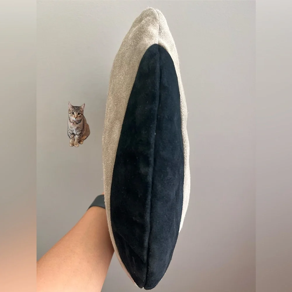 Furla Suede Hobo Bag, Black/Grey - Picture 8 of 11